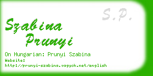 szabina prunyi business card